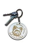 Llavero de madera Yorkshire Terrier, llavero de amante de los perros, accesorio de madera personalizado, amante de mascotas personalizable