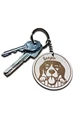 Llavero de madera Beagle, llavero de amante de los perros, accesorio de madera personalizado, amante de mascotas personalizable