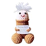 Muñeca de peluche hecha a mano de ganchillo, regalo de compañero de apoyo emocional, decoración única y divertida de animales de peluche para adultos (1 unidad, estilo A)