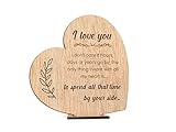 CONTRAXT Wooden Valentines Day Card Wood. Handmade Wooden anniversary Greeting i love you cards Wood gifts for her him wife anniversary someone special valentines card (Couples)
