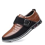Mocasines de Hombre de Cuero de Primera Calidad Comfort Business Casual Oxford Zapatos de Vestir Zapatos de Moda Zapatillas de Vestir Oficina de Trabajo de conducción de Zapatos（Marrón,43 EU