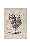 Artículos Pocket Diary, Rooster Art, Eco-Friendly, Acid-Free Handmade Paper, Flat Open, Soft Cover, A7 size, 125 GSM, 100 Blank Pages (Set of 2)