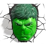 Los vengadores Hulk Head cara cabeza 3d Deco lámpara de pared Lámpara de noche