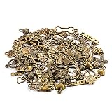 100 piezas de bronce antiguo, accesorios de bronce hechos a mano, para manualidades, artesanía, para collar, colgante, joyería, suministros, pulsera, pendientes, mezcla