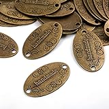 100 botones de metal hechos a mano etiqueta colgante para DIY artesanía joyas fabricación Findings accesorios hechos a mano decoración DIY buttons Labels